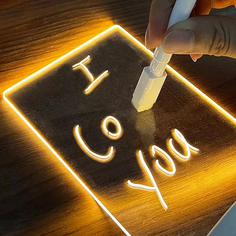 LumiNote Erasable LED Affirmation & Message Board – Illuminate Your Intentions