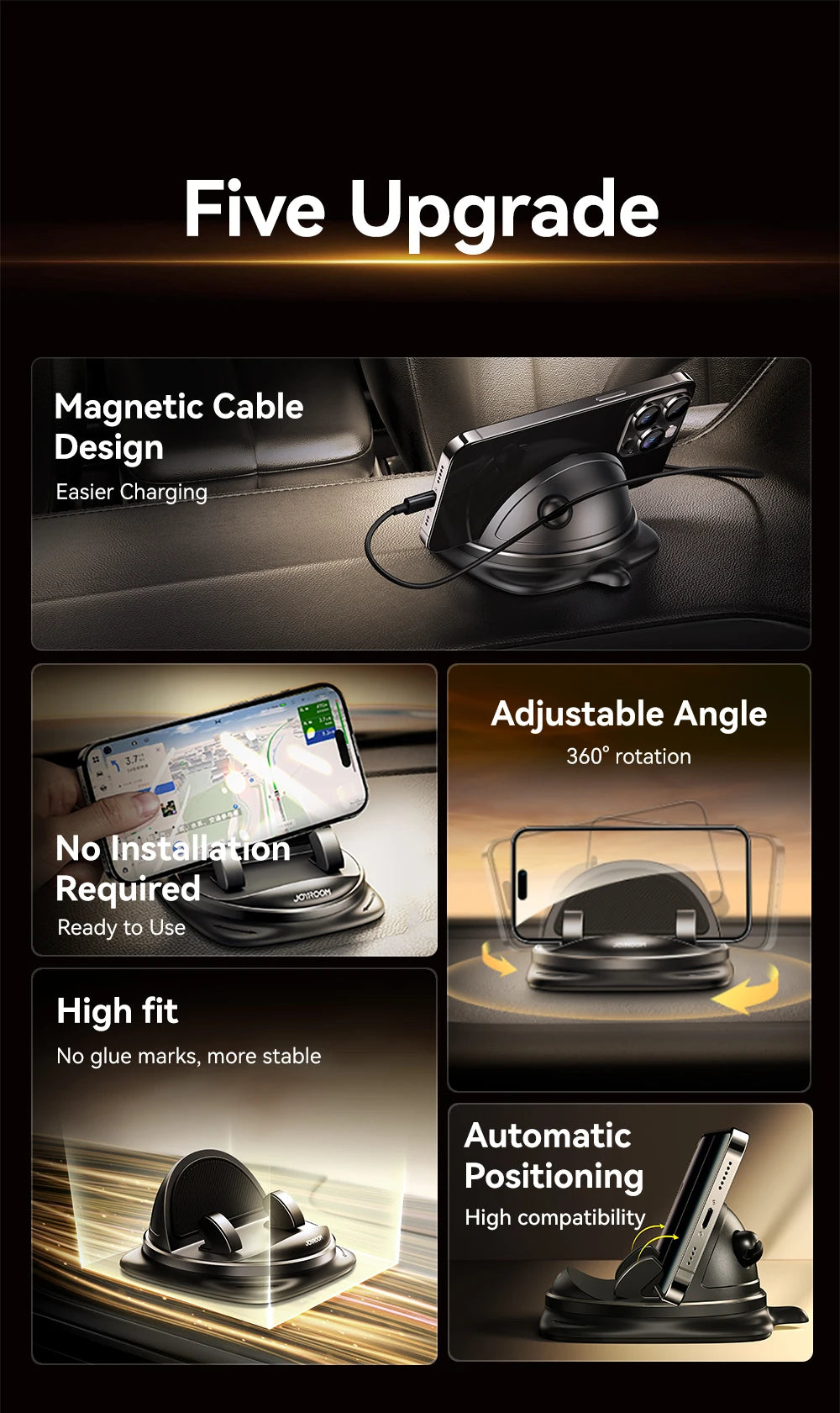 MagnaGrip 360° Magnetic Car Phone Mount